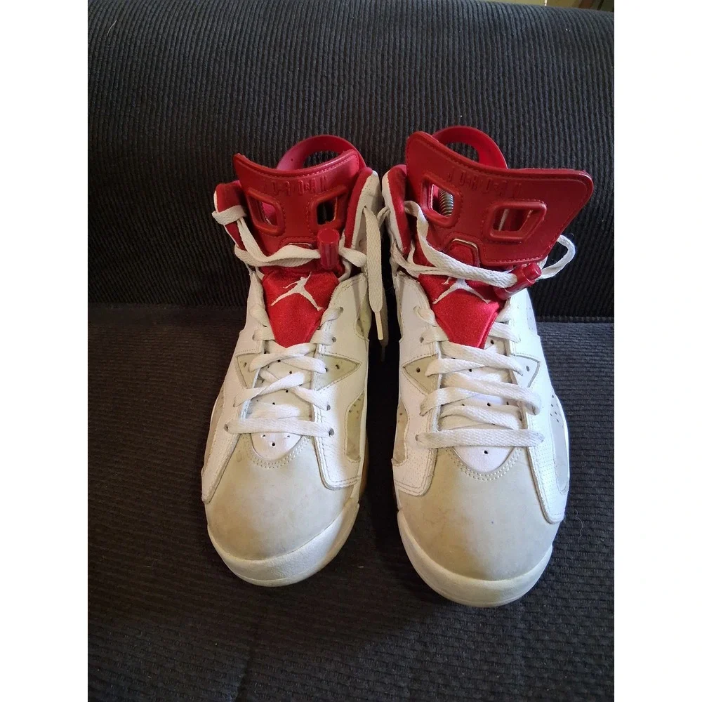 Jordan 6 Retro Alternate 91‎ White Gym Red Pure Platinum 384664-113 Mens Size 8